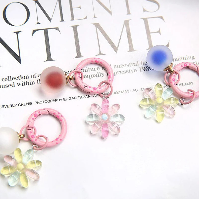 Модный милый брелок с маргариткой подвеска цветным шариком для женщин и девушек