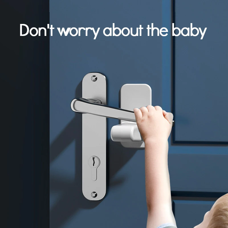 

Door Handle Safety Lock Anti-opening Door Fixed Lock Sliding Window Lock Tools Child Security Locks for Home Accessories