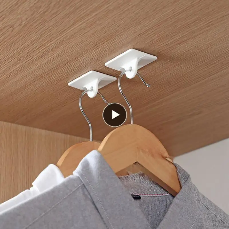 

Multifunctional Hook Storage Shelf Seamless Hook Door Grass Wall Hanging No Perforation Simple For Home Kitchen Bedroom Wardrobe
