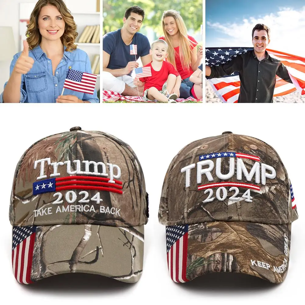 

Donald Trump 2024 MAGA Hat Cap Baseball Embroidery Hat Camo Keep Make America Snapback Great Again USA Mesh KAG President C F1N1