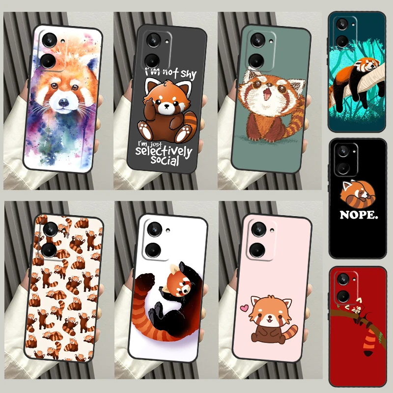 Чехол с изображением Красной панды для Realme 10 Pro Plus 8 9 C35 C31 C30 C11 C15 C21Y C25Y GT Neo 3T 2T 5