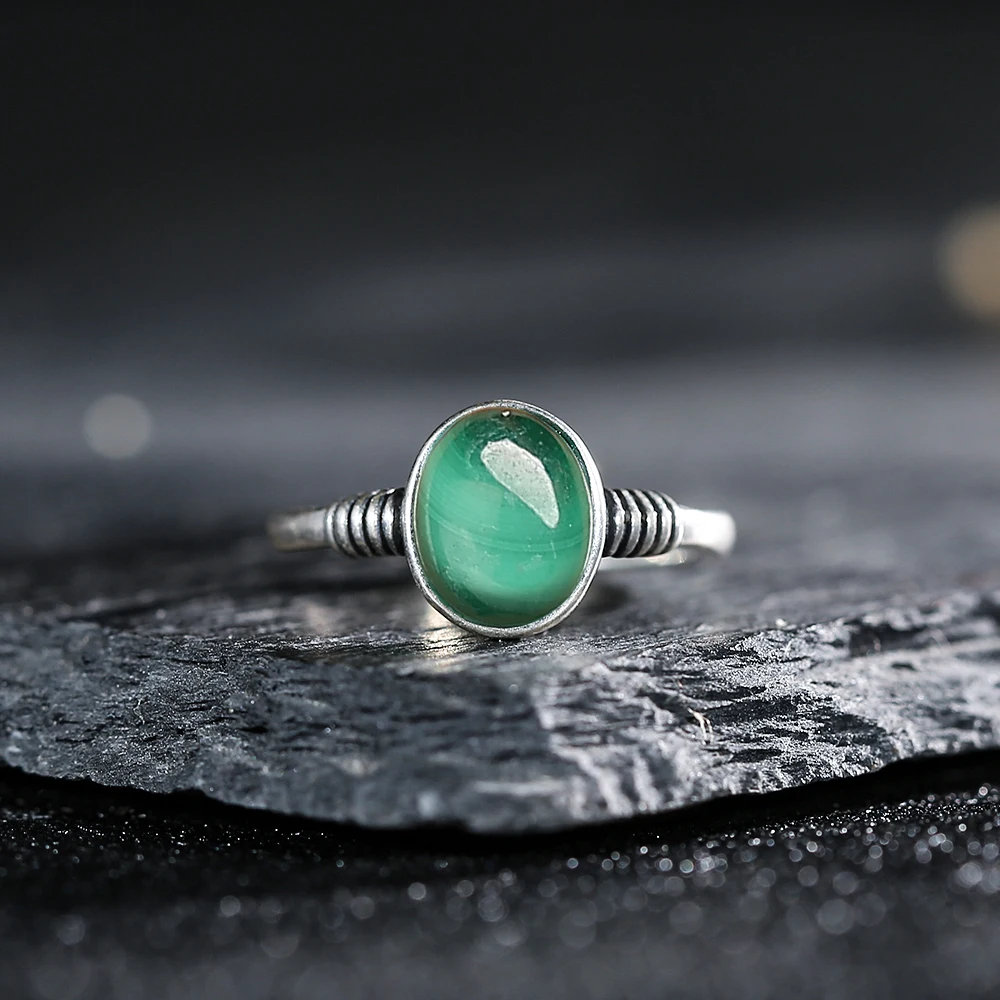 Упрощенное кольцо из стерлингового серебра 925 пробы натурального янтаря с