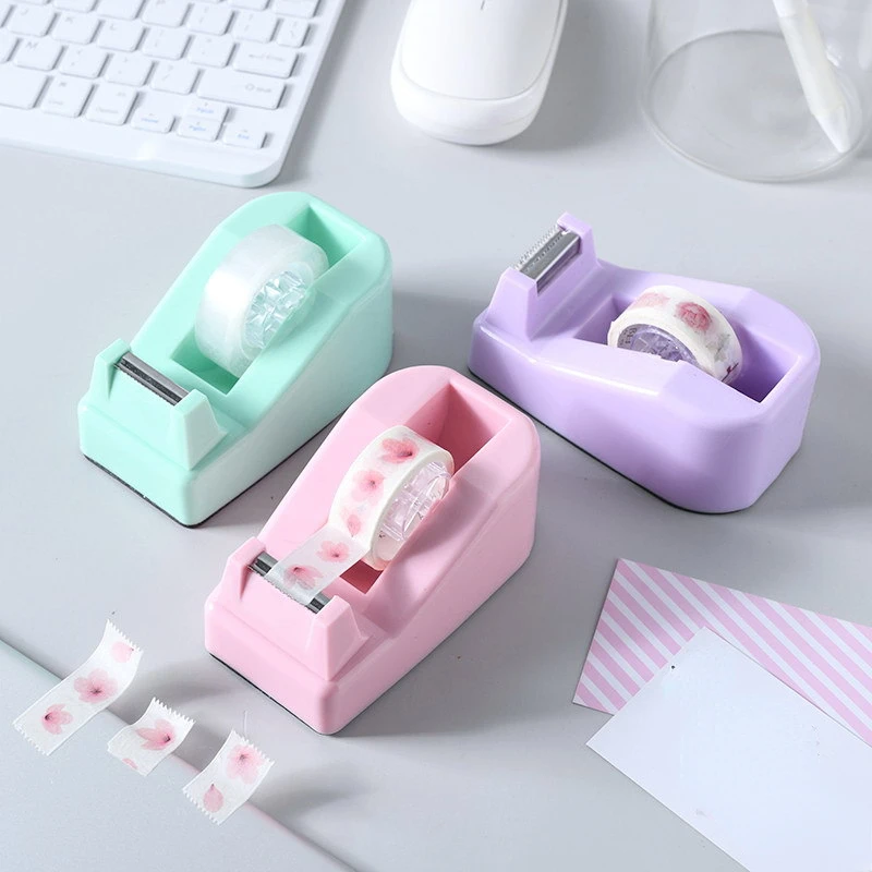 

Morandi color Masking Tape Cutter Portable Washi Tape Storage Organizer Cutter Office Washi Tape Dispenser Organizers