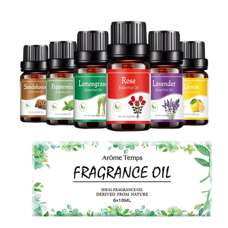 

Pure Aroma Essential Oils For Diffuser Humidifier Stress Relief Fragrance Essential Oil Gift Set For Skin Massage Hair Care