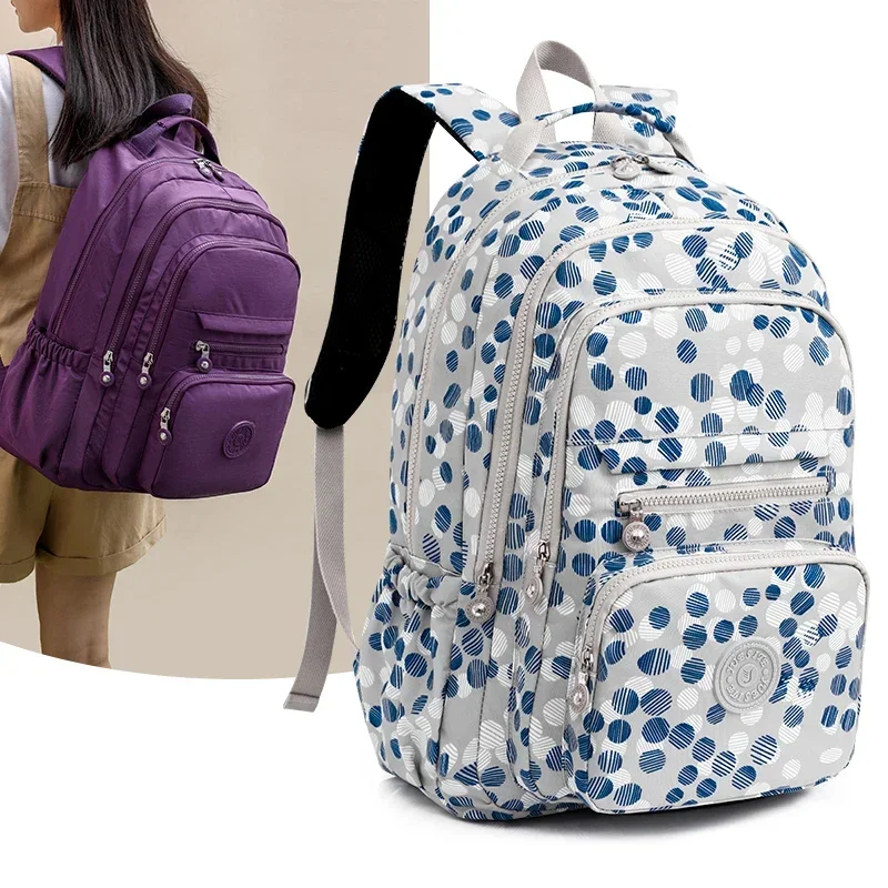 

Flower Bag Backpack Travel Sport Hiking Women Female Bag Rucksack Outdoor Printing School Extra-large Nylon Quality Girls