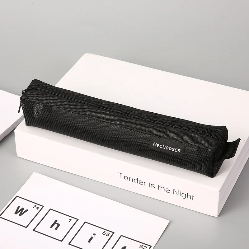 

Прозрачный канцелярский пенал из искусственной кожи