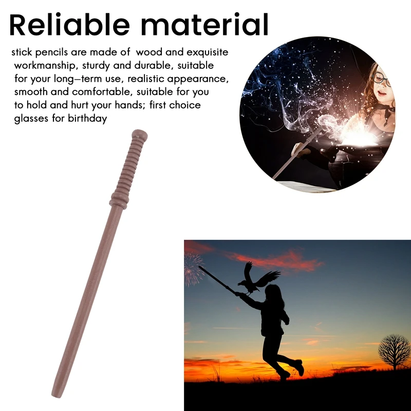 45 Pack Witch Broom Pencils And Wands Round Frame Glasses Festive Props Plastic Wand Theme Party Supplies