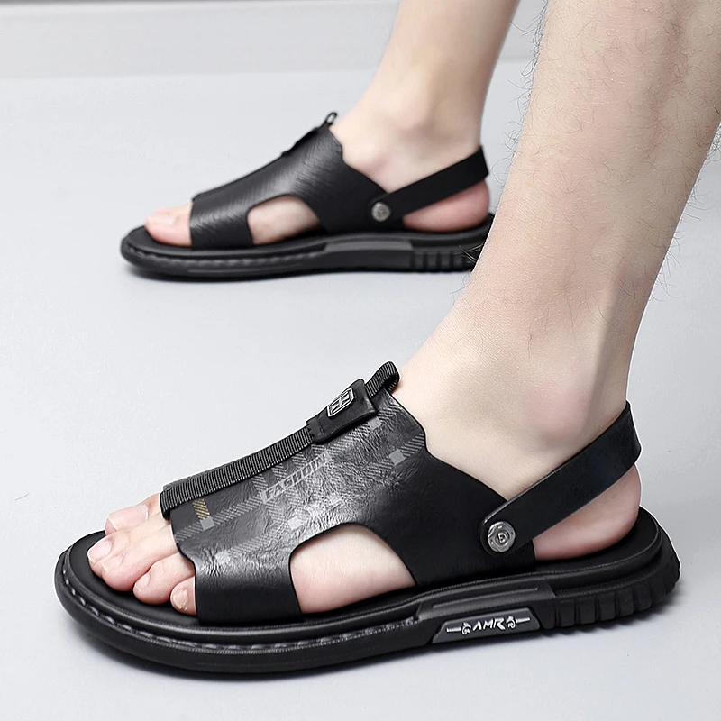 YOGA WASSUP-мужские кожаные сандалии легкие мягкие и удобные пляжные туфли роскошные