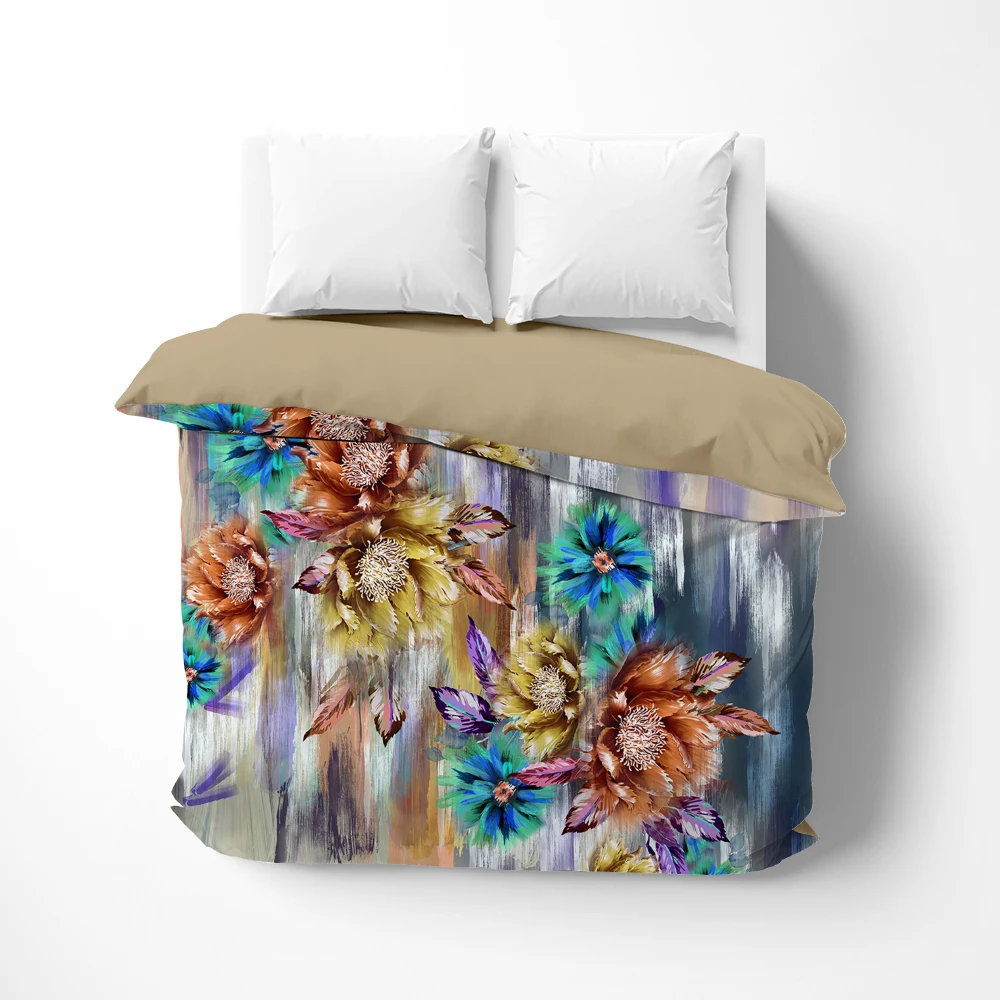 

1Pc Luxury Duvet cover Quilt Cover Blanket/Comfortable Case Bedding 140x200 150x200 135x200 Customized size oil flower colour