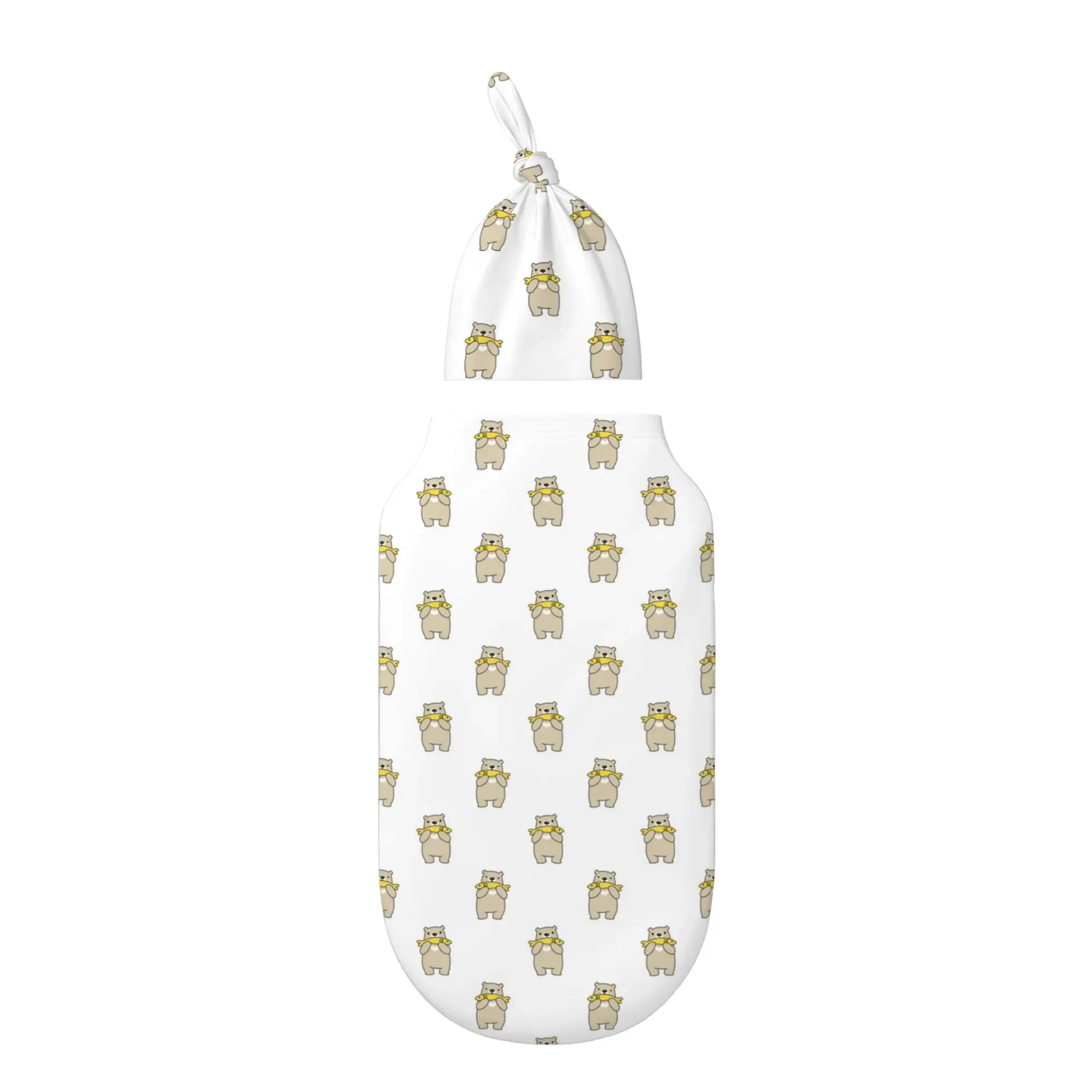 

Bear Polar Seamless Baby Swaddle Blanket for Newborn Unisex Soft Adjustable Swaddle Wrap