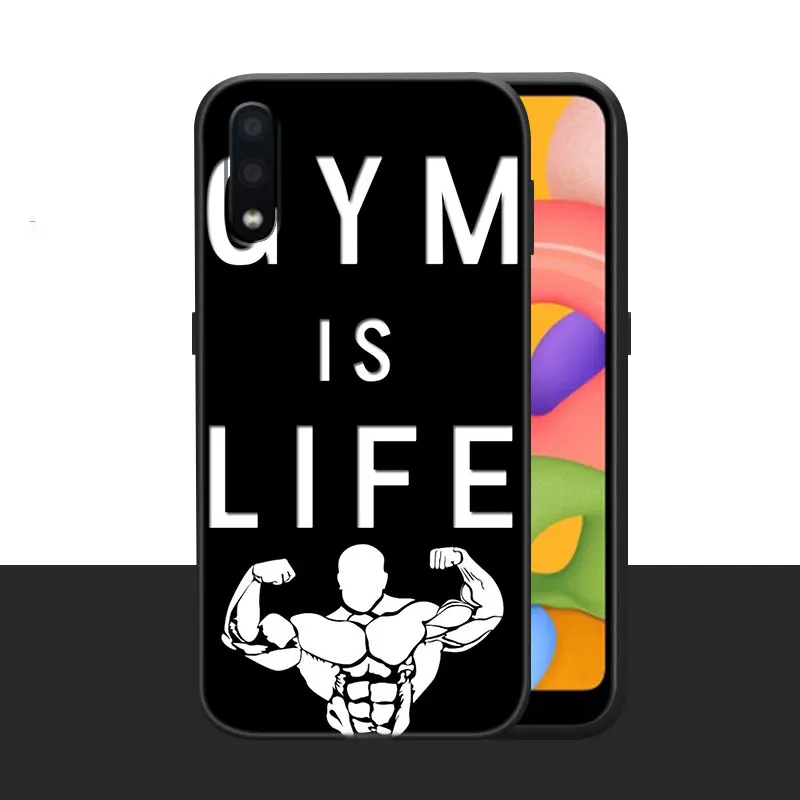 Bodybuilding Gym Fitness Phone Case For Samsung Galaxy A01 A03 Core A02 A10 A20 S A11 A20E A30 A40 A41 A5 2017 A6 A8 + A7 2018 images - 3