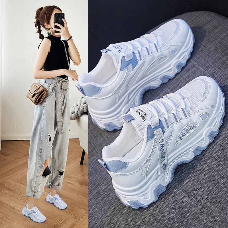 

Dad women's shoes 2022 new fashion simple breathable sports shoes heightening casual shoes women sneakers
