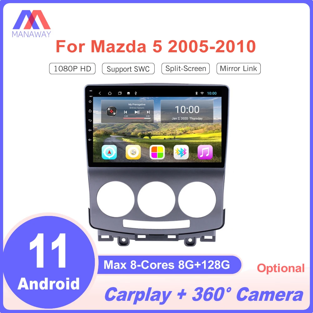 

9" Android Player For Mazda 5 2005-2010 DSP CarPlay Car Radio Stereo Multimedia Video MP5 Navigation GPS 2Din