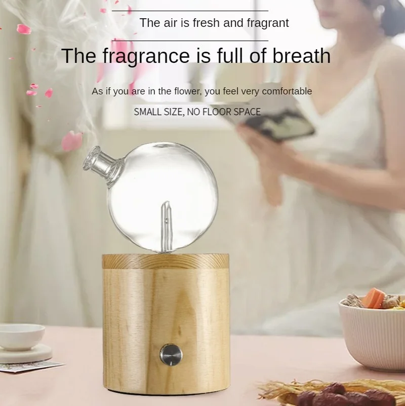 

Ali Appliances Waterless Essential Oil Pure Diffuser Nebulizer Aromatherapy Diffusers Electric Wood Glass Home Aroma Decoration