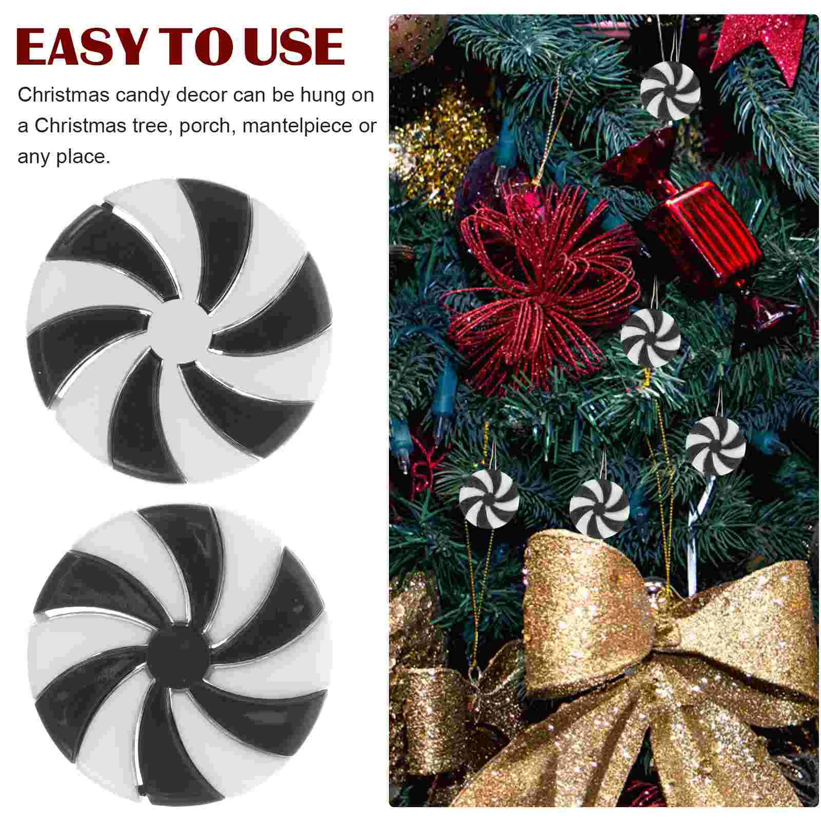 10 шт. набор конфетных тростей рождественские украшения с ветряной мельницей