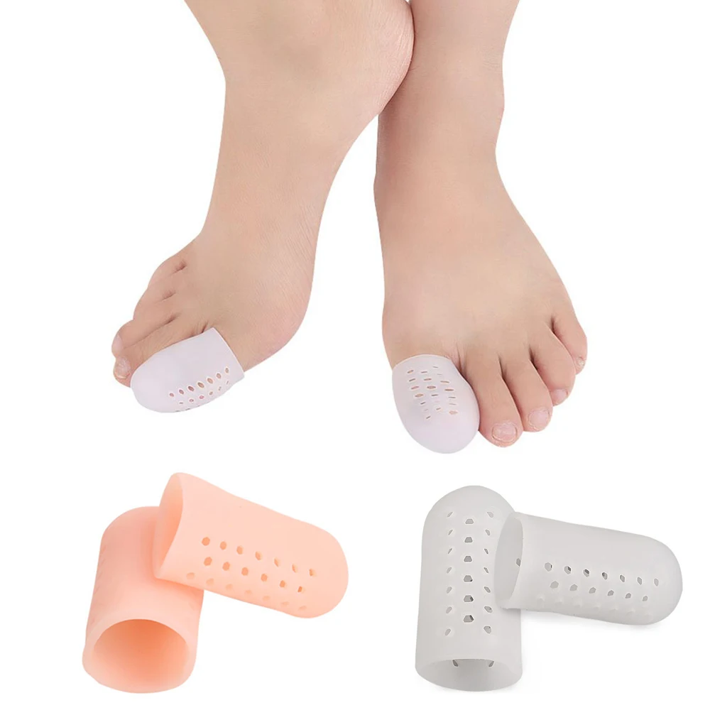 

2Pcs Silicone Gel Toe Separators Stretchers Toe Tube Corns Blisters Protector Gel Bunion Toe Finger Protection Foot Care Tool