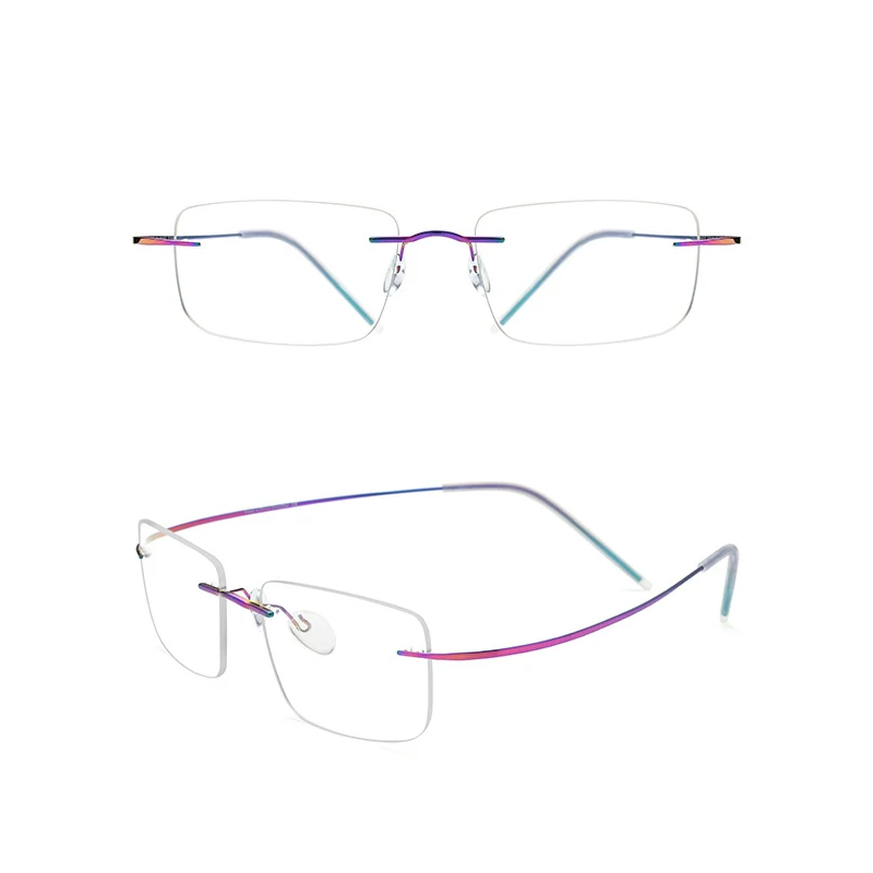 

Belight Optical Men Classical Business Rimless Square Shape Design Glass Prescription Eyeglasses Spectacle Frame Eyewear 185707