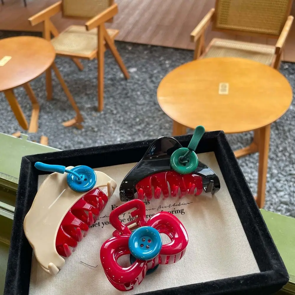 Корейский стиль пуговица коготь для волос хвост шпилька модный дизайн бант