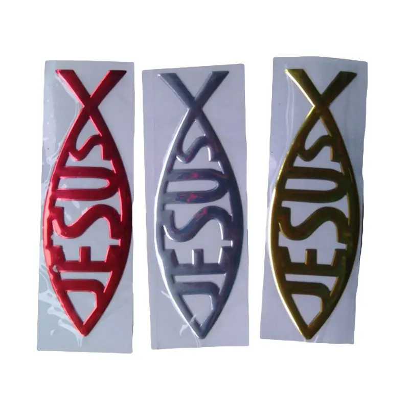 Универсальная наклейка для стайлинга автомобиля полый значок-эмблема с Иисусом