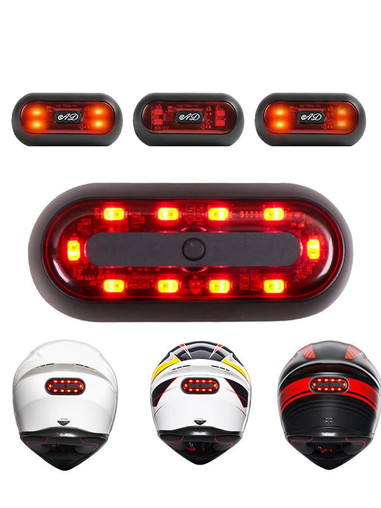 Motorcycle Warning Strobe Light On Helmet LED Helmet  Smart Light Night Universal Blinker Bicycle Helmet Taillight Accessrioes enlarge