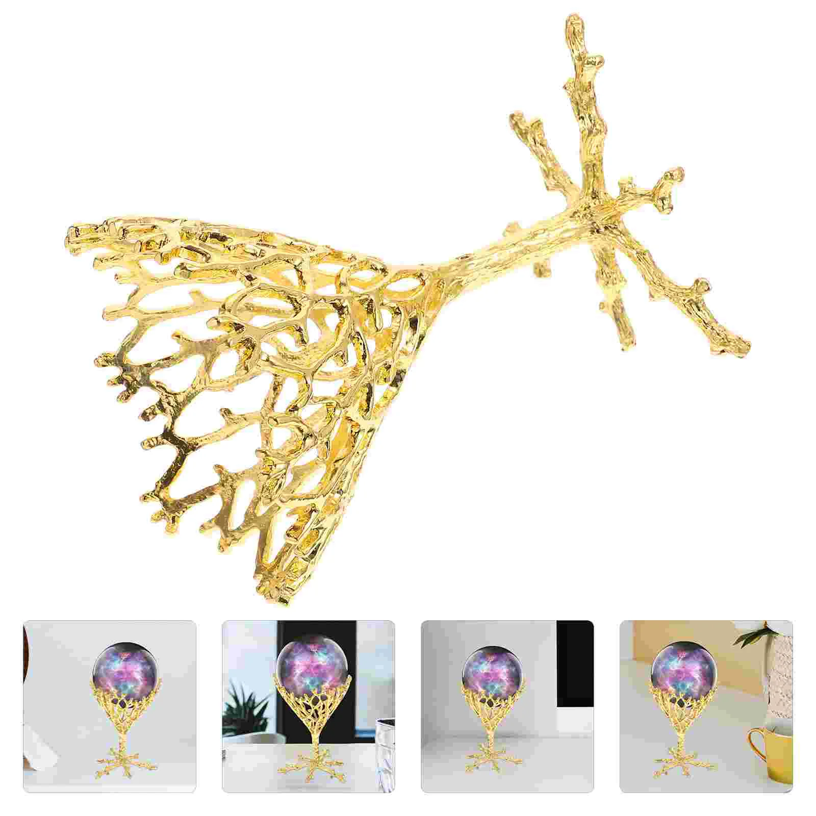 

Crystal Ball Stand Metal Holder Crystal Sphere Holder Stone Rock Stand Make Egg Sphere Display Stand Alloy Desk Sphere Holder