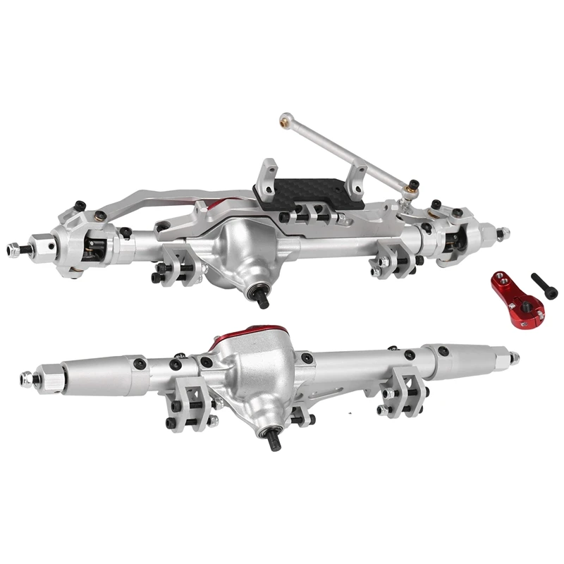

-RC Car CNC Metal Front And Rear Axle With Servo Mount For Axial Wraith 90018 RR10 1/10 RC Crawler Car Parts