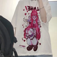 women t shirt y2k top oversized t shirt punk gothic kawaii anime print clothes streetwear harajuku tops plus size grunge