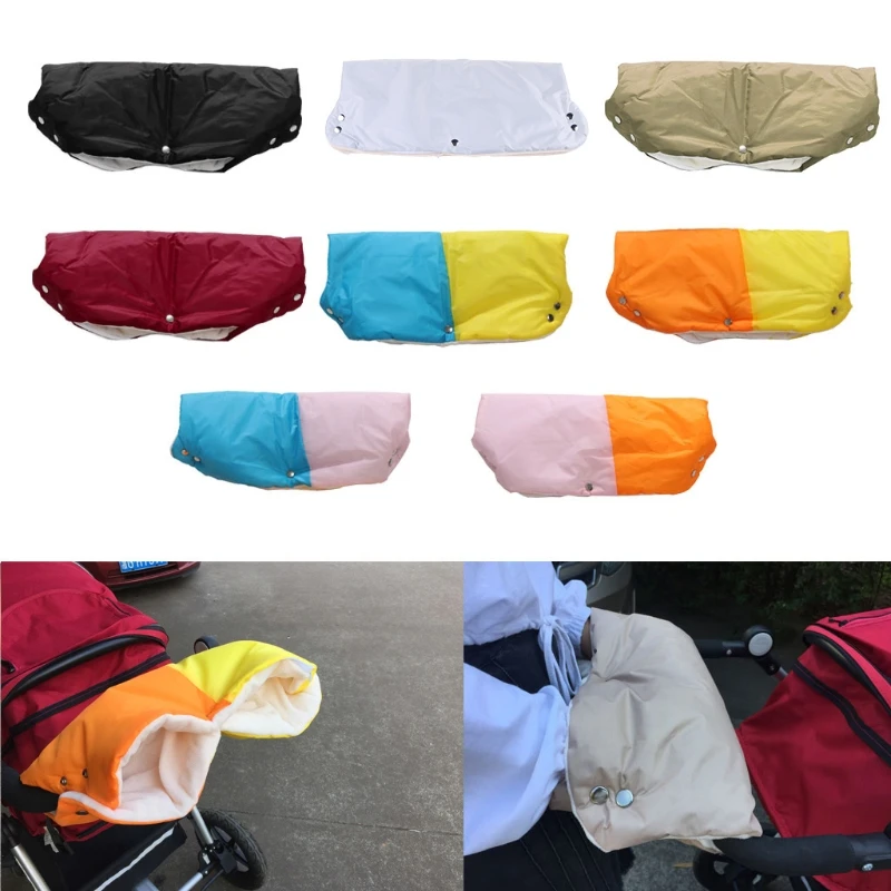 

1Pcs Stroller Armrest Protective Cover with Snap Closure Baby Pram Stroller Handle Cotton Plush Protective Supplies A2UB