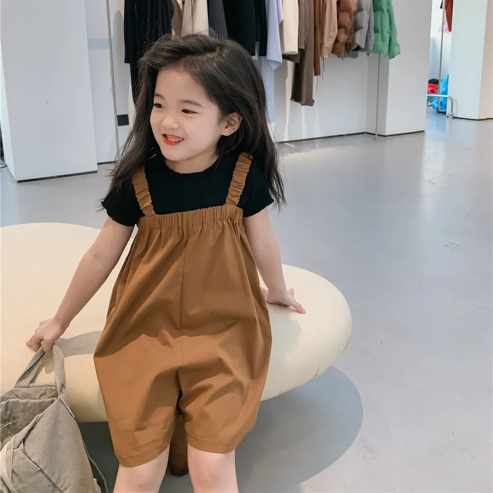 

Детские брюки, Новинка лета 2022, детские шорты из хлопка в Корейском стиле для маленьких и средних девочек