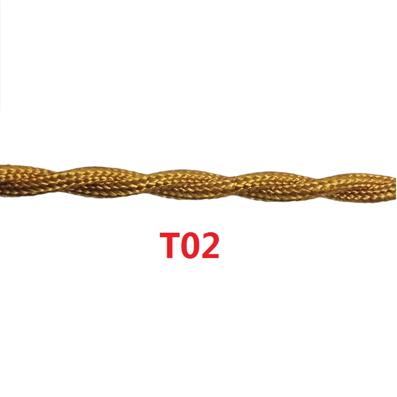 

Бесплатная доставка, 2 ядра, 0,75 мм, витой кабель, текстильный плетеный электрический провод, цветной шнур для винтажного подвесного светильника, гибкий шнур питания