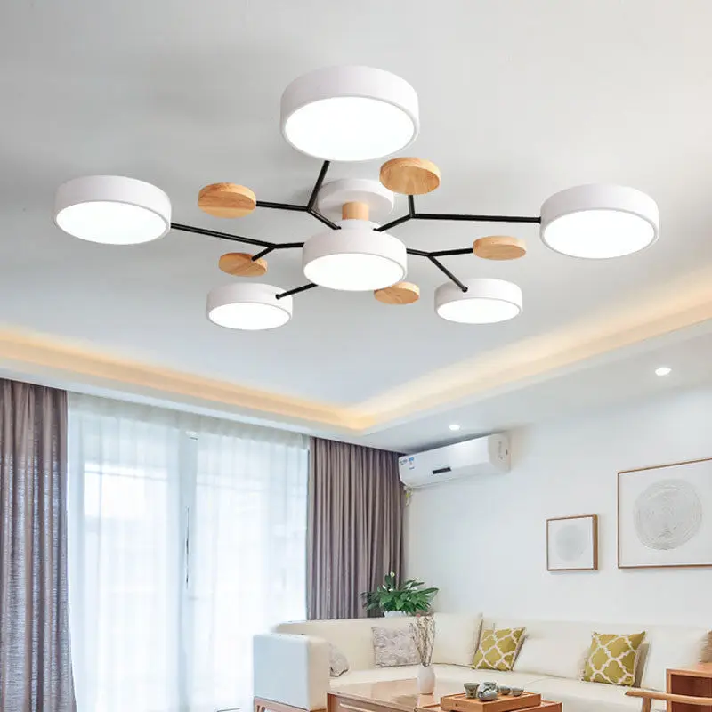 

Modern Led Ceiling Lights Round Multi Head Suspension Lamp Living Room Decoration Bedroom Lamp Light Fixtures Lamparas De Techo