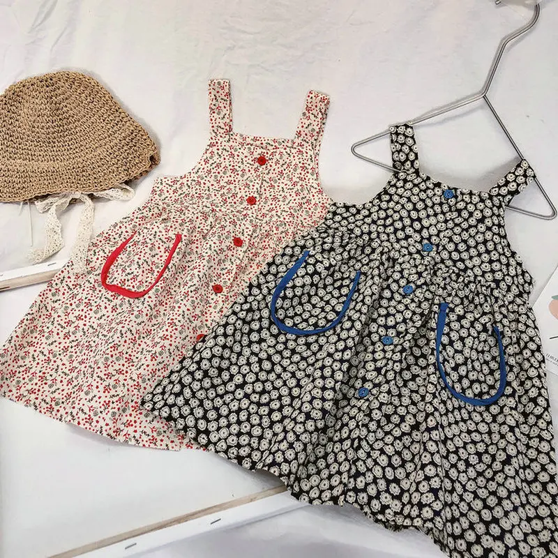 

Floral Girls'dress2022 New Kids Flowers Costumes Dresses Girls From 2To7 Years Floral Sundress Cute Toddler Girl Clothes Vestido