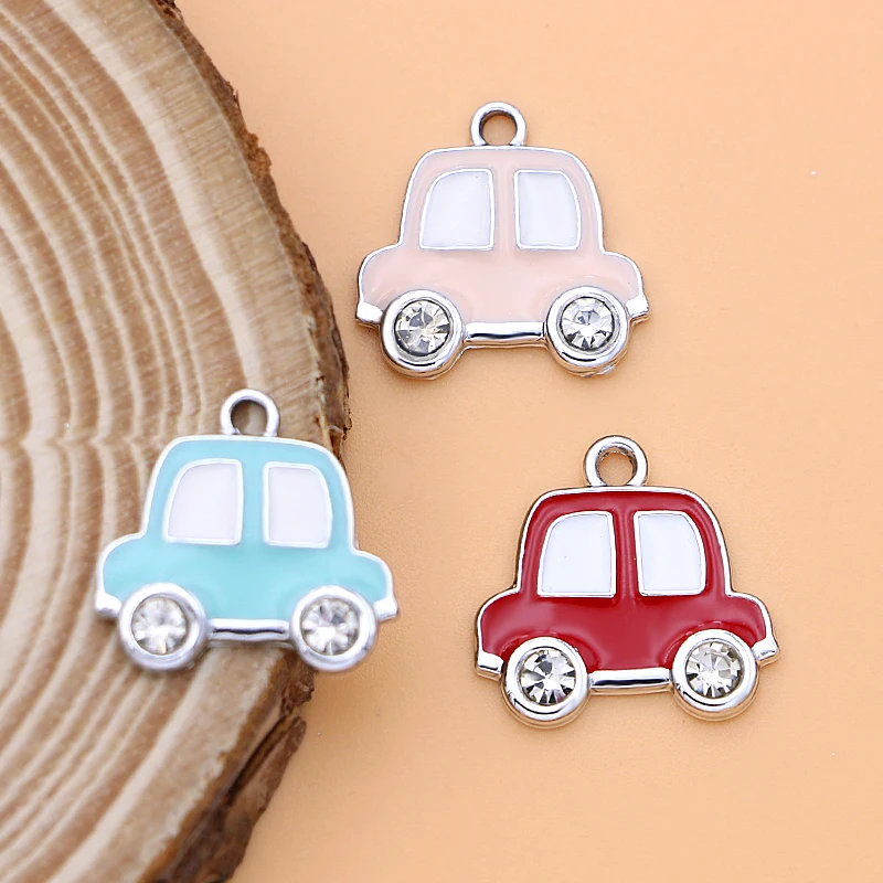 

10 шт. посеребренные хрустальные подвески для автомобиля такси Подвески для изготовления ювелирных изделий DIY браслет серьги ожерелья брело...