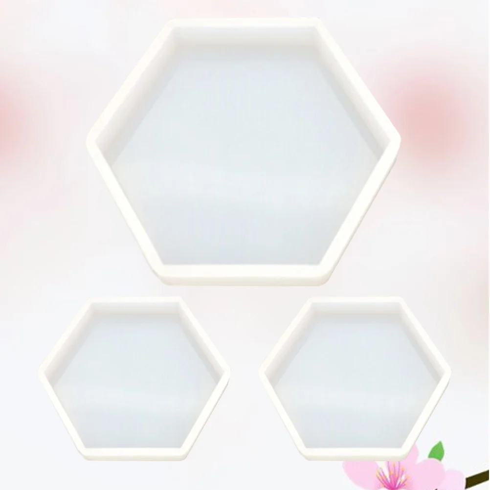 

Molds Resin Mold Silicone Hexagon Epoxycrystal Coaster Diycasting Large Jewelry Mould Tray Gift Anniversary Clay Polymer Agate