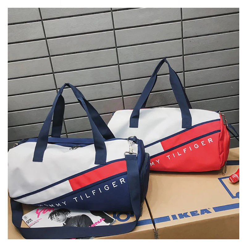 Korea Fitness Gym Bag For Women Female Beach Waterproof Travel Sports Luggage Handbag Yoga Sneaker Duffel Shoulder Weekend Bag