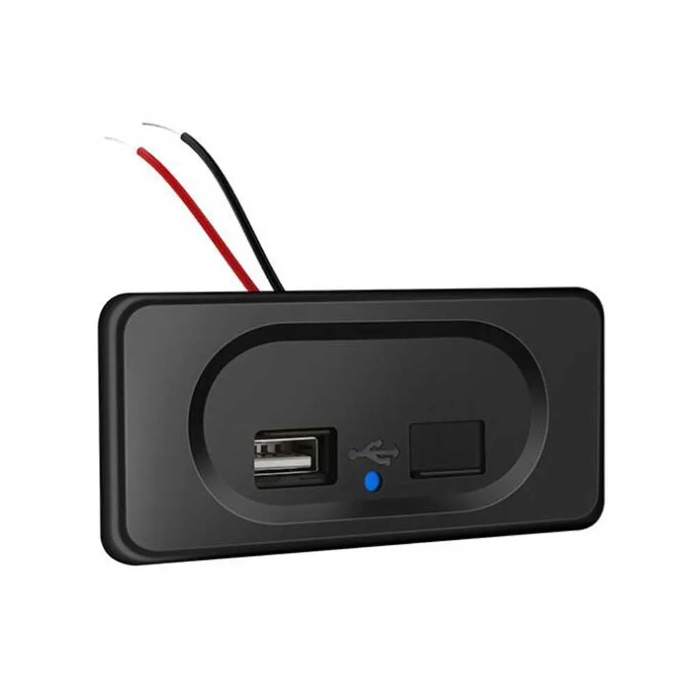 

1X Автомобильное зарядное устройство с двумя USB-портами для кемпинга, на дом, колесах, фургон 12 В постоянного тока 5 В/2021 А, автомобильная лодка...