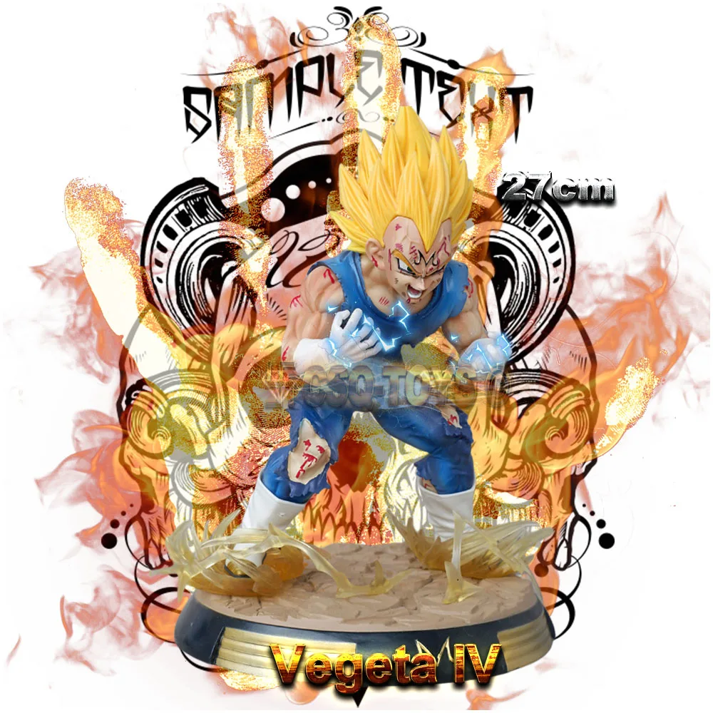 

Dragon Ball Z Anime Model Demonize Figure Super Saiyan Vegeta Hurt Statue 27CM PVC Action Figures CSQ Toys Collection For Gifts