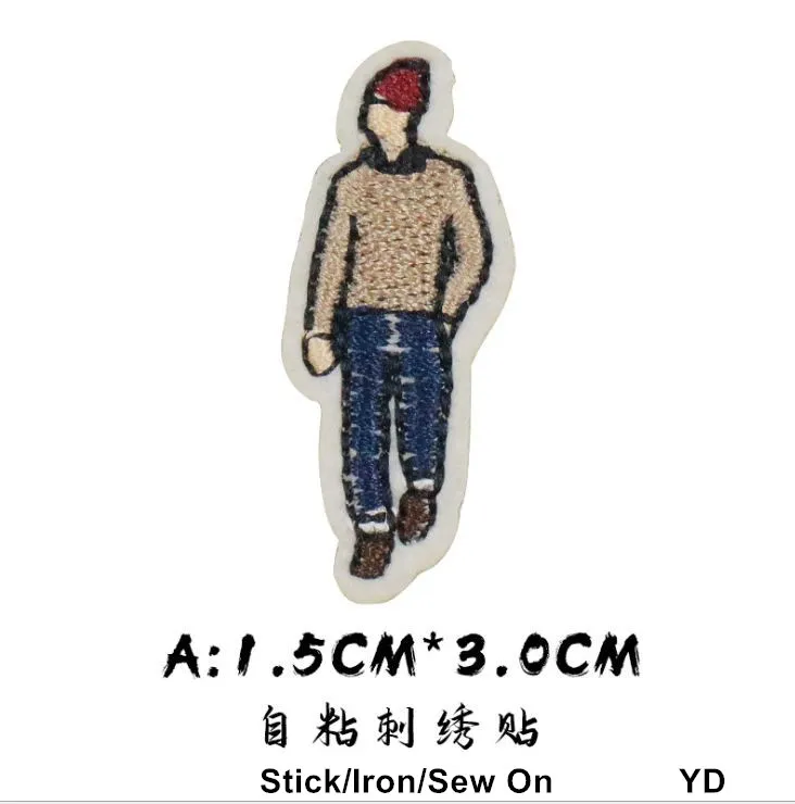 Утюг пришить 10 шт. вышитая нашивка джинсовое пальто футболка сумка для обуви