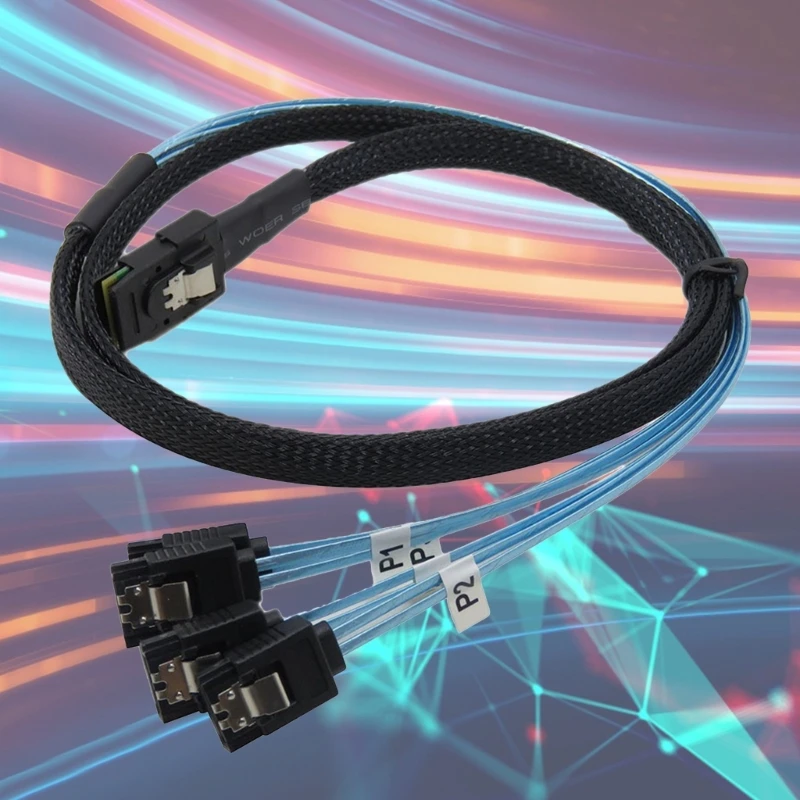 

MINI SAS 36P SFF кабель 8087-4 SATA 7P 100 см 12 Гбит/с для передачи данных на жестком диске