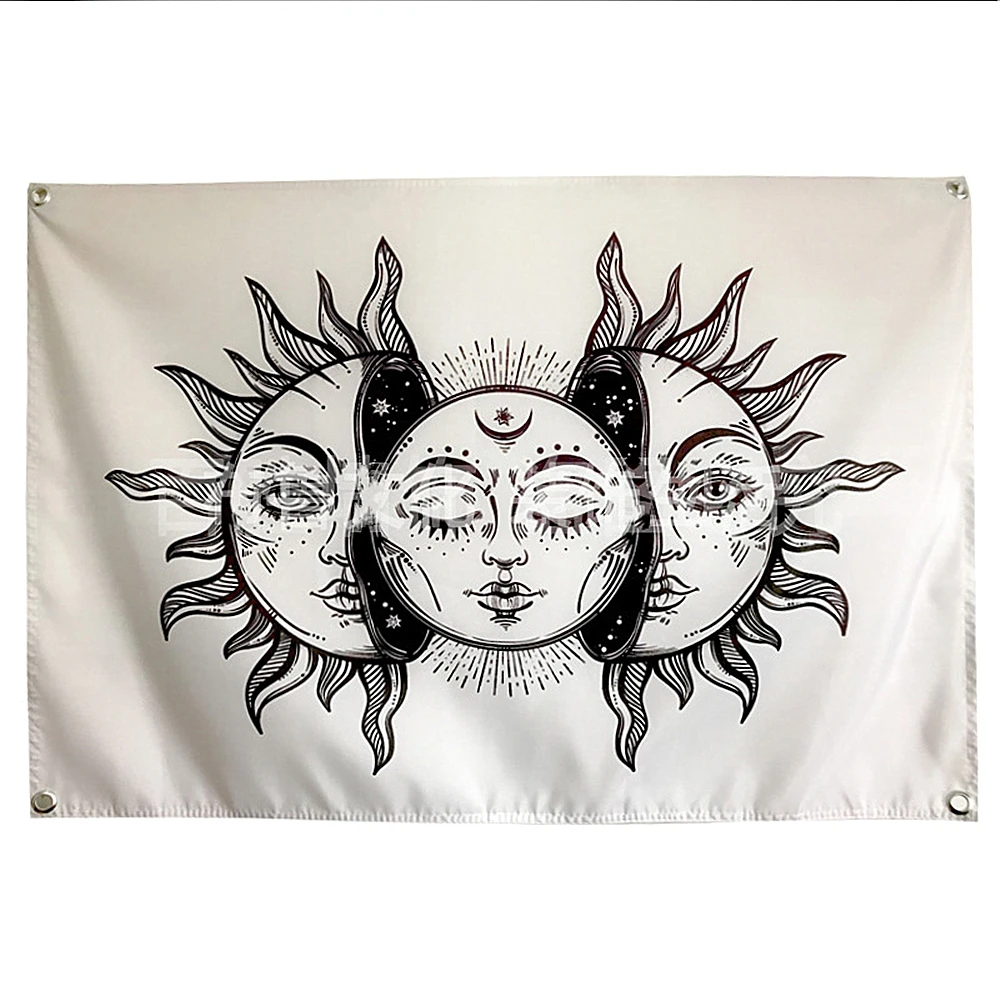 

Sun tattoo Poster Tapestry Wall Hanging Home Decor Wall Cloth Tapestries Flag Banner Wall Carpet ISN Background Cloth