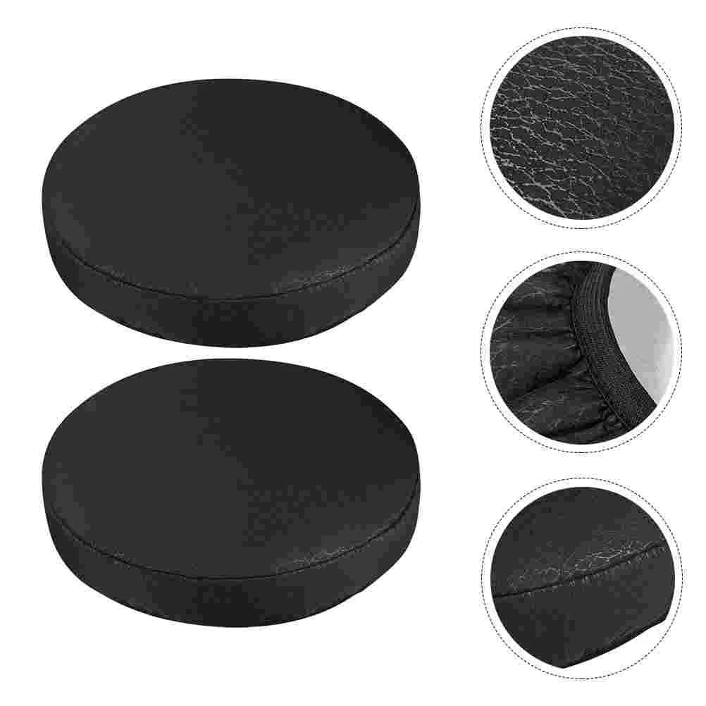 Seat Covers Dining Room Dust-proof Stool Round Black Vanity 