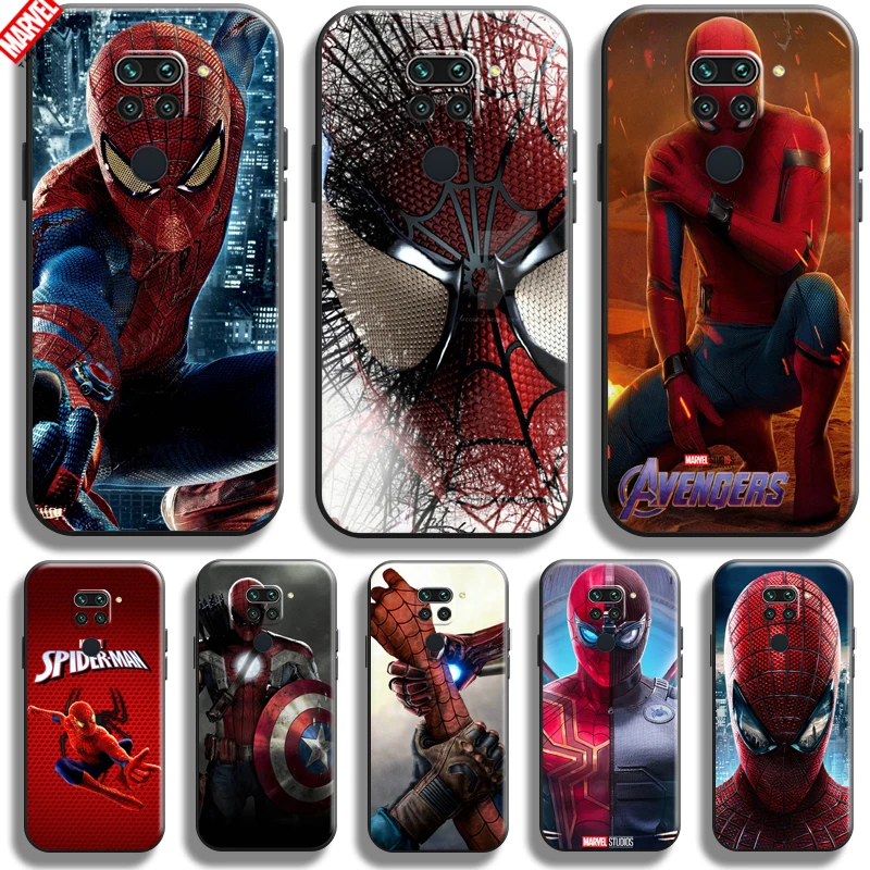 

Spiderman Marvel Avengers For Xiaomi Redmi 10X 4G Phone Case 6.53 Inch Soft Silicon Coque Cover Black Funda Captain America