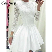 century chiffon scoop short prom dress shortmini white homecoming dresses party dress for wedding vestido de fiesta de boda