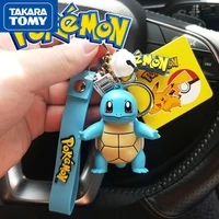 takara tomy pok%c3%a9mon wigglytuff psyduck pikachu cartoon cute bell key chain backpack car key ring pendant creative doll key chain