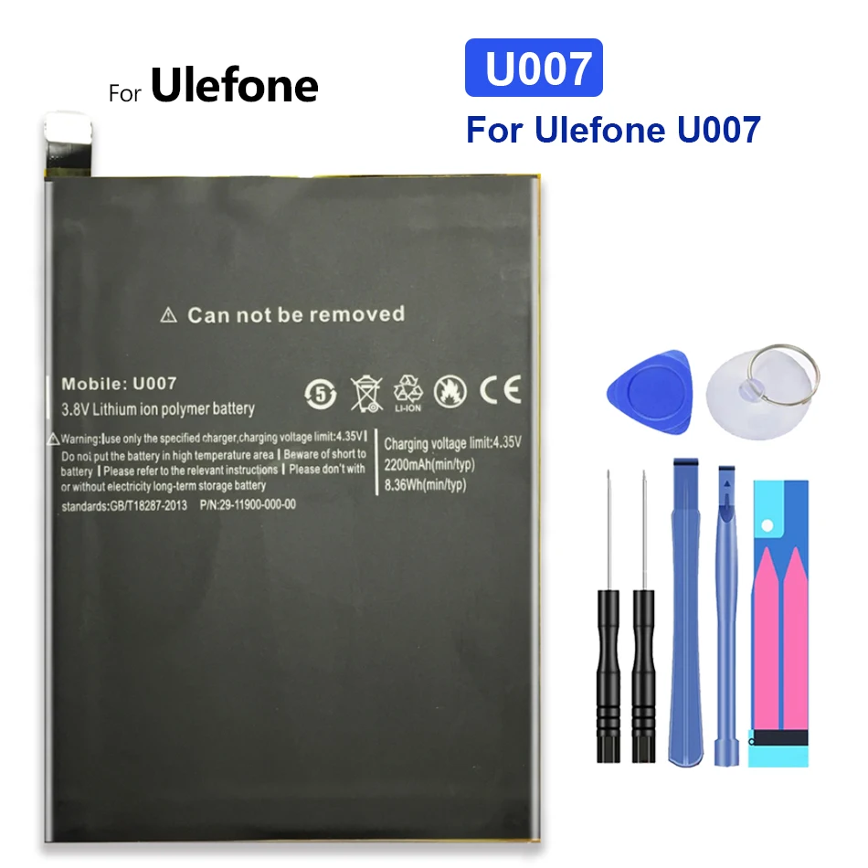 

For Ulefone U007 Cell Phone Battery 2200mAh Smartphone Li-ion Batteries