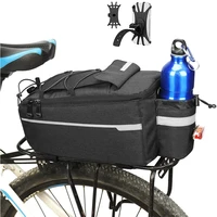 bike rear rack bag 10l waterproof bike panniers bag cycling luggage bag shoulder bag with silicone phone holder