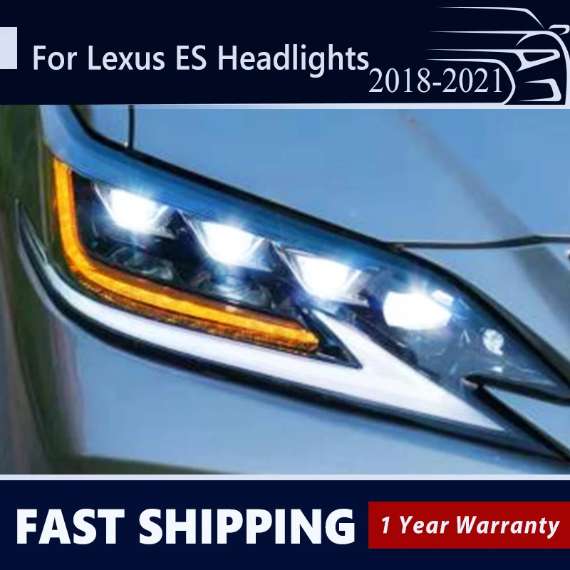 

Автомобильные аксессуары для Lexus ES, фары 2018 2019 Es200 ES260, головные лампы, лампы головного света, двойной проектор, передняя лампа