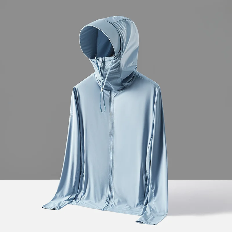 Летние мужские пальто с защитой от ультрафиолета UPF 50+ защита солнца капюшоном