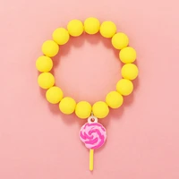 colorful bracelet beads cute for children flower cartoon pendants beaded bracelet girl boy toy jewelry fashion accessories gifts