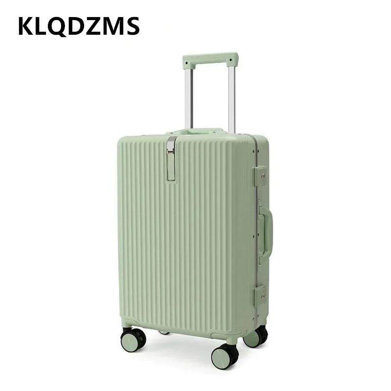 KLQDZMS Чемодан на колесах из АБС-пластика + ПК с алюминиевой рамой чемодан колесиках
